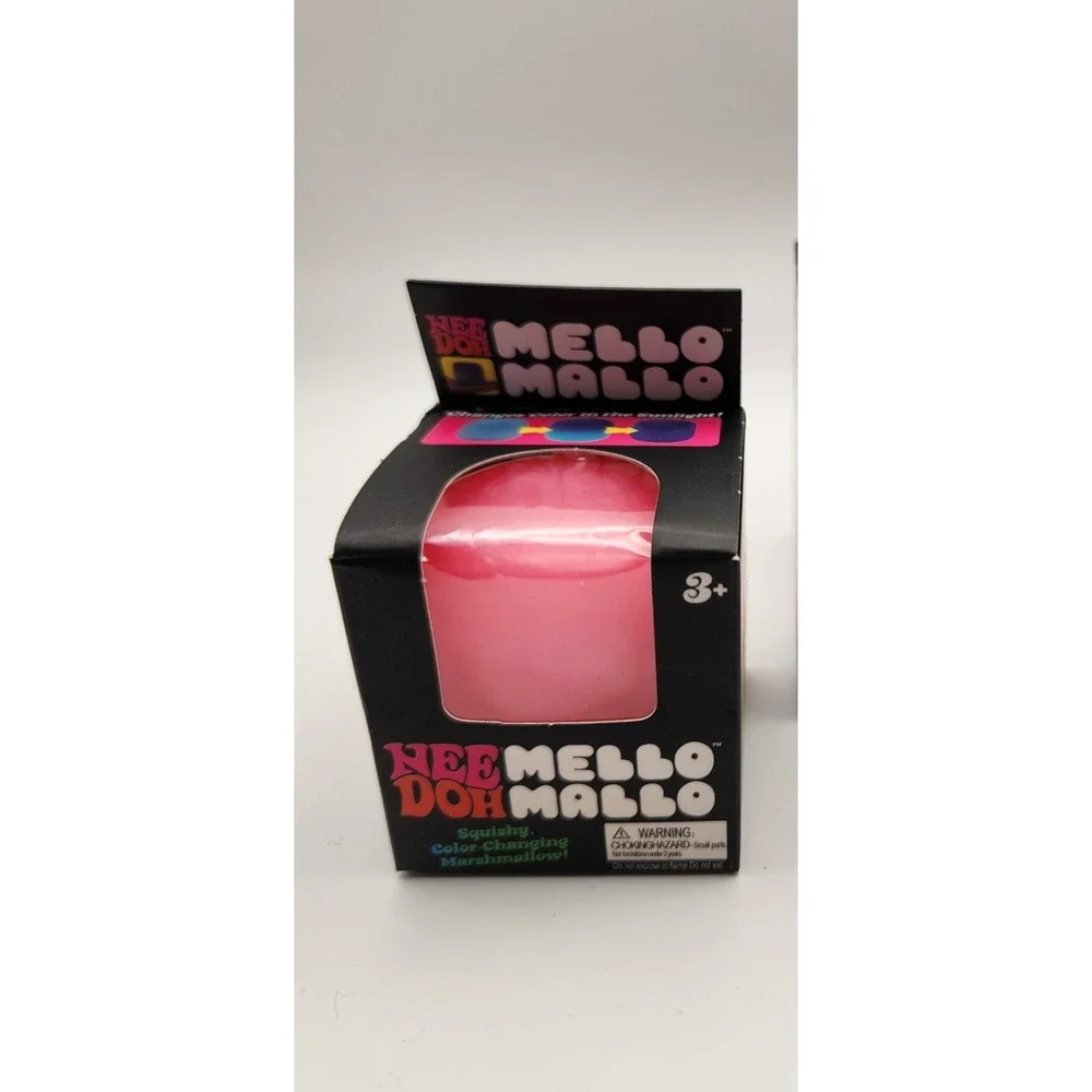 AUTHENTIC NeeDoh Mello Mallo PINK Color Changing Squishy Nee Doh Mellow Mallow